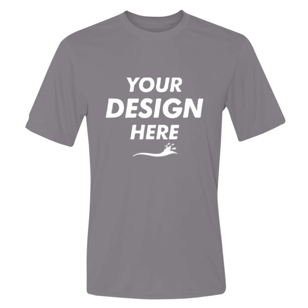 Hanes Unisex Cool DRI® Performance T-Shirt, Graphite, Front view, Mockup
