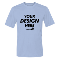 Hanes Unisex Cool DRI® Performance T-Shirt, Light Blue, Front view, Mockup