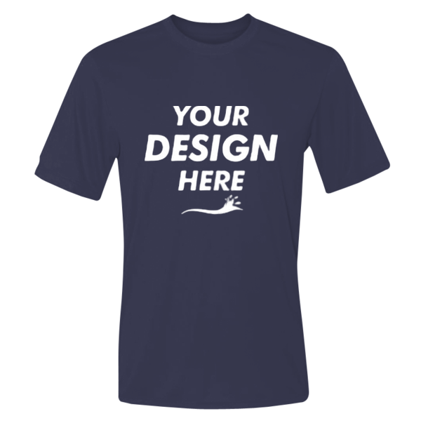 Hanes Unisex Cool DRI® Performance T-Shirt, Navy, Front view, Mockup