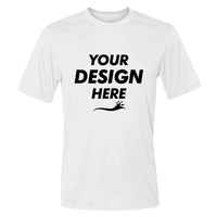 Hanes Unisex Cool DRI® Performance T-Shirt, White, Front view, Mockup