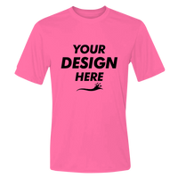 Hanes Unisex Cool DRI® Performance T-Shirt, Wow Pink, Front view, Mockup