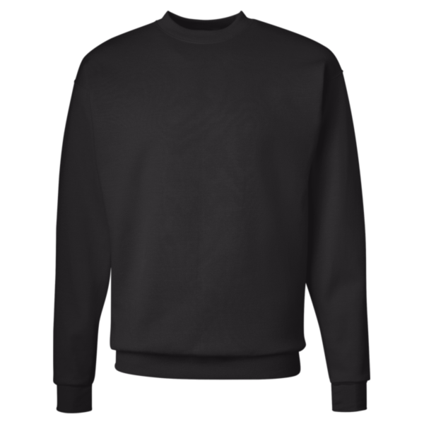 Hanes Unisex EcoSmart® Crewneck Sweatshirt, Black, Front view