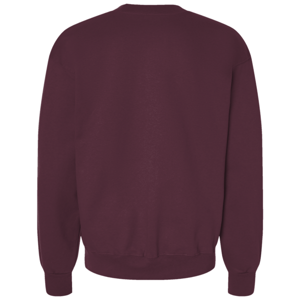 Hanes Unisex EcoSmart® Crewneck Sweatshirt, Maroon, Back view
