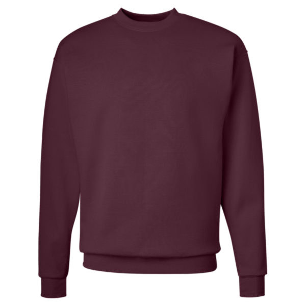 Hanes Unisex EcoSmart® Crewneck Sweatshirt, Maroon, Front view