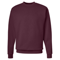 Hanes Unisex EcoSmart® Crewneck Sweatshirt, Maroon, Front view