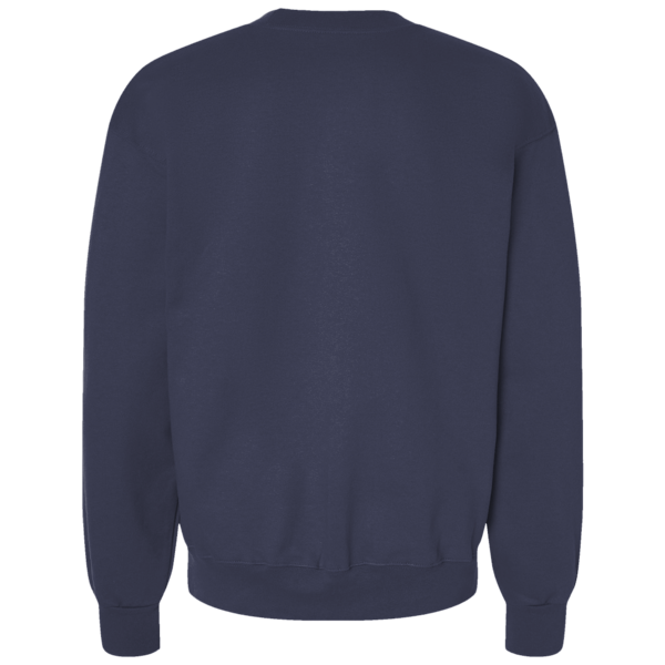 Hanes Unisex EcoSmart® Crewneck Sweatshirt, Navy, Back view