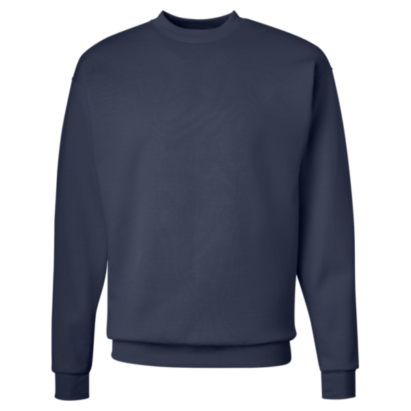 Hanes Unisex EcoSmart® Crewneck Sweatshirt, Navy, Front view