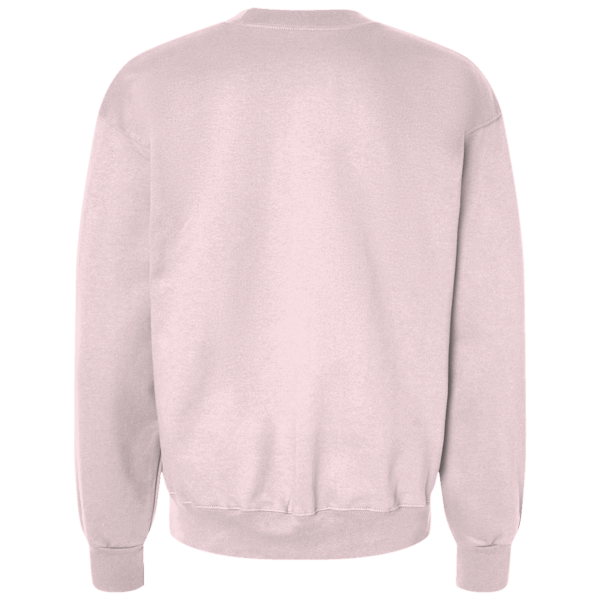 Hanes Unisex EcoSmart® Crewneck Sweatshirt, Pale Pink, Back view
