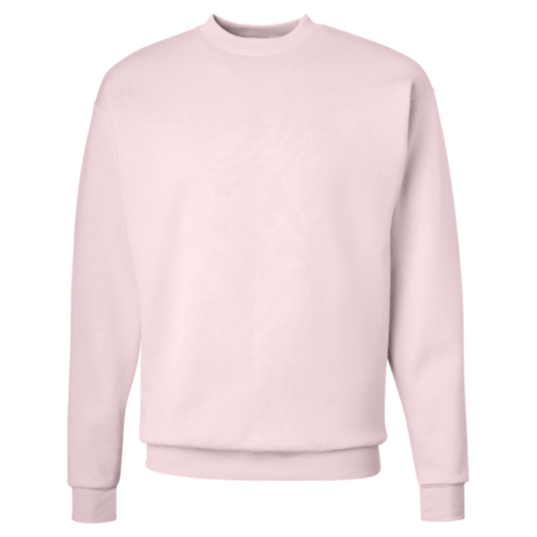 Hanes Unisex EcoSmart® Crewneck Sweatshirt, Pale Pink, Front view
