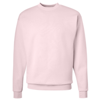 Hanes Unisex EcoSmart® Crewneck Sweatshirt, Pale Pink, Front view
