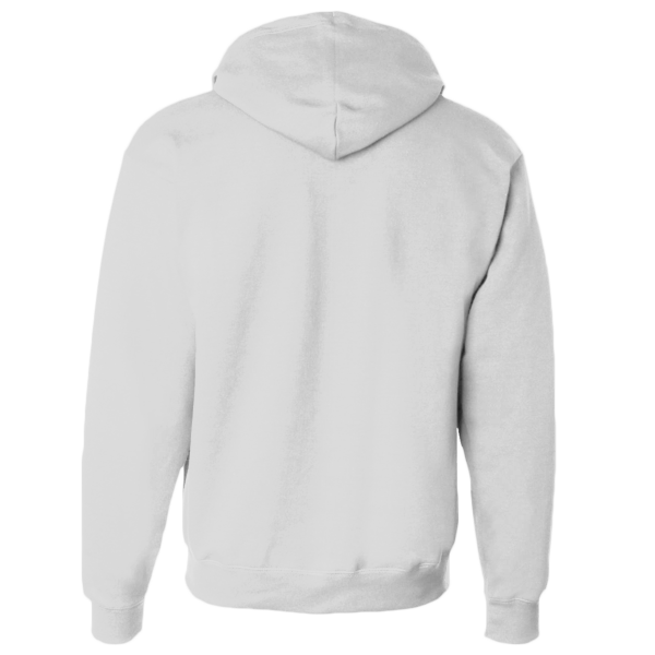 Hanes Unisex EcoSmart® Full-Zip Hooded Sweatshirt, Ash, Back view