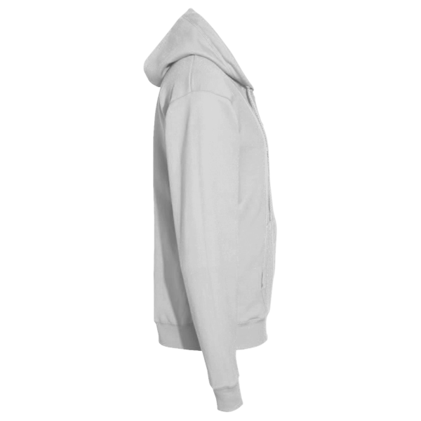 Hanes Unisex EcoSmart® Full-Zip Hooded Sweatshirt, Ash, Right Sleeve view