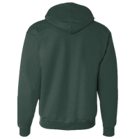 Hanes Unisex EcoSmart® Full-Zip Hooded Sweatshirt, Deep Forest, Back view