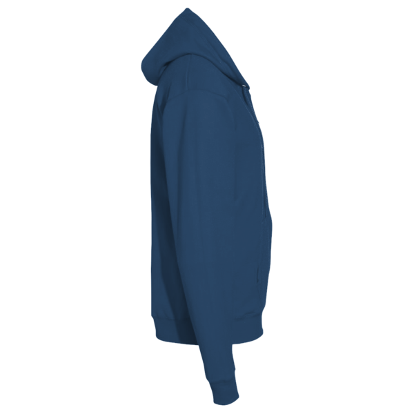 Hanes Unisex EcoSmart® Full-Zip Hooded Sweatshirt, Deep Royal, Right Sleeve view