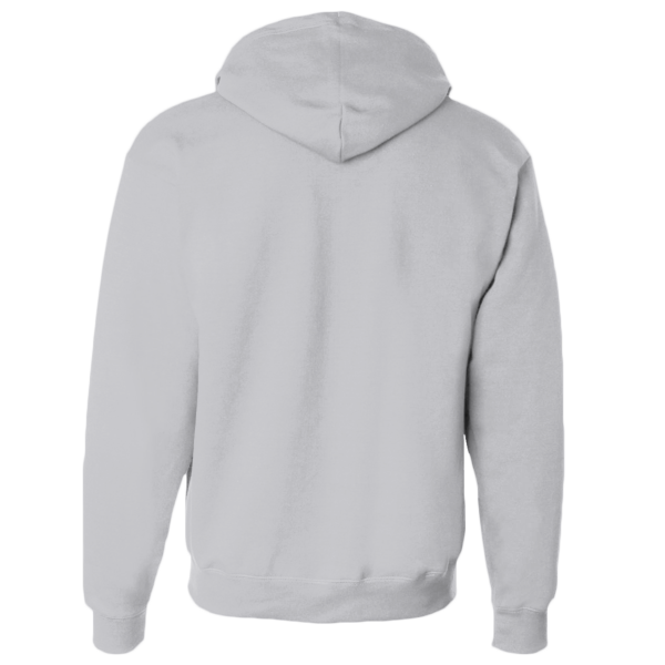 Hanes Unisex EcoSmart® Full-Zip Hooded Sweatshirt, Light Steel, Back view