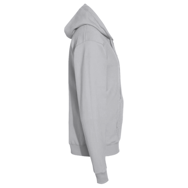 Hanes Unisex EcoSmart® Full-Zip Hooded Sweatshirt, Light Steel, Right Sleeve view