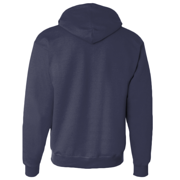 Hanes Unisex EcoSmart® Full-Zip Hooded Sweatshirt, Navy, Back view