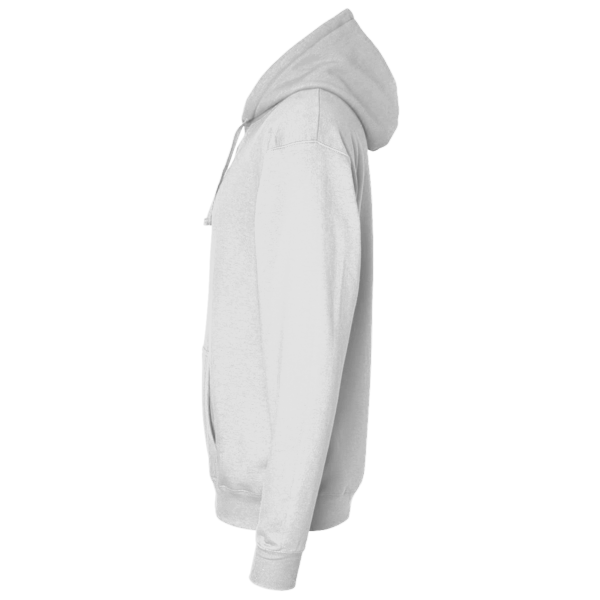 Hanes Unisex EcoSmart® Hooded Sweatshirt, Ash, Left Sleeve view