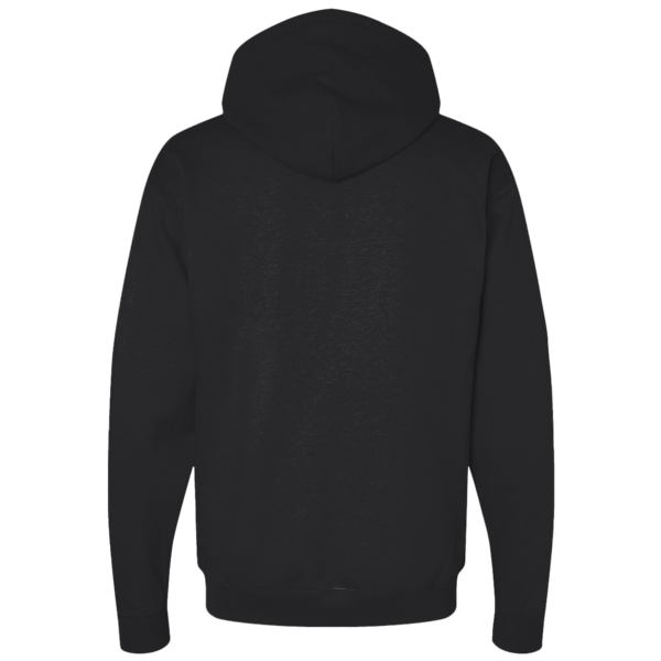Hanes Unisex EcoSmart® Hooded Sweatshirt, Black, Back view