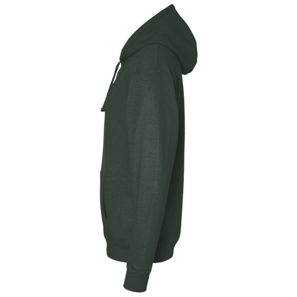 Hanes Unisex EcoSmart® Hooded Sweatshirt, Deep Forest, Left Sleeve view