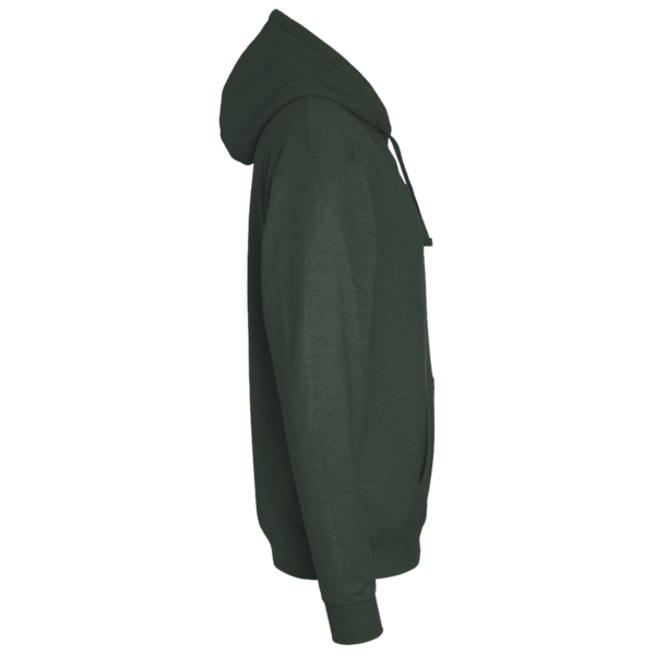 Hanes Unisex EcoSmart® Hooded Sweatshirt, Deep Forest, Right Sleeve view