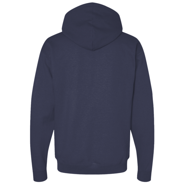 Hanes Unisex EcoSmart® Hooded Sweatshirt, Navy, Back view