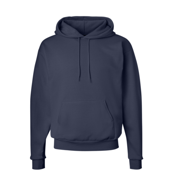 Hanes Unisex EcoSmart® Hooded Sweatshirt, Navy, Front view