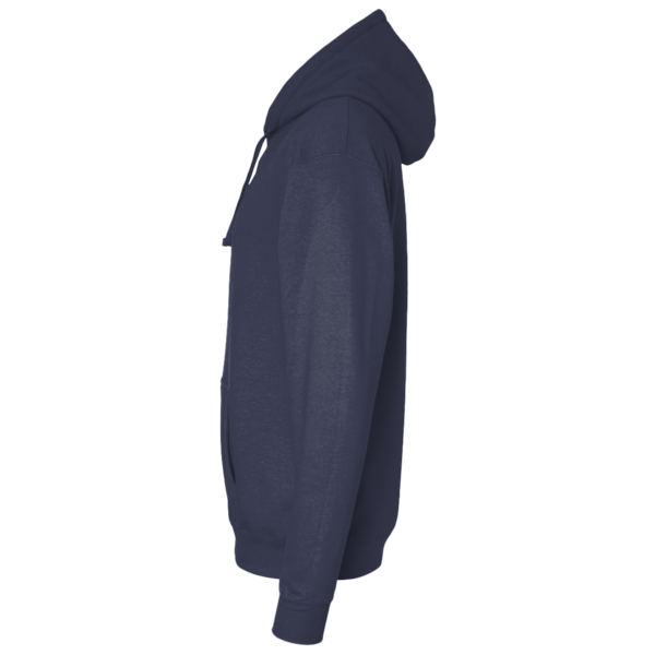 Hanes Unisex EcoSmart® Hooded Sweatshirt, Navy, Left Sleeve view