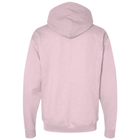 Hanes Unisex EcoSmart® Hooded Sweatshirt, Pale Pink, Back view