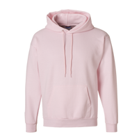 Hanes Unisex EcoSmart® Hooded Sweatshirt, Pale Pink, Front view