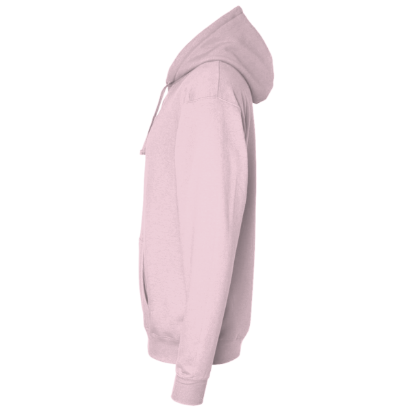 Hanes Unisex EcoSmart® Hooded Sweatshirt, Pale Pink, Left Sleeve view