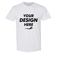 Hanes Unisex EcoSmart® T-Shirt, Ash, Front view, Mockup