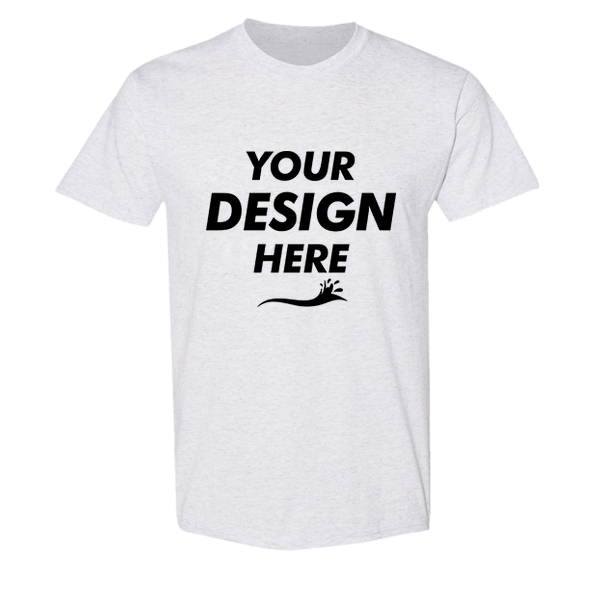 Hanes Unisex EcoSmart® T-Shirt, Ash, Front view, Mockup