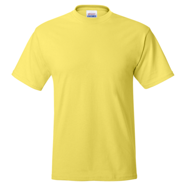 Hanes Unisex EcoSmart® T-Shirt, Yellow, Front view