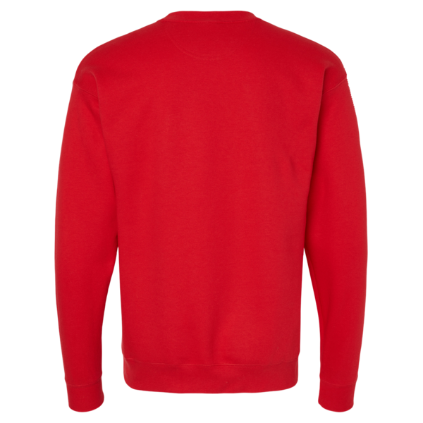 Hanes Unisex Perfect Sweats Crewneck Sweatshirt, Athletic Red, Back view