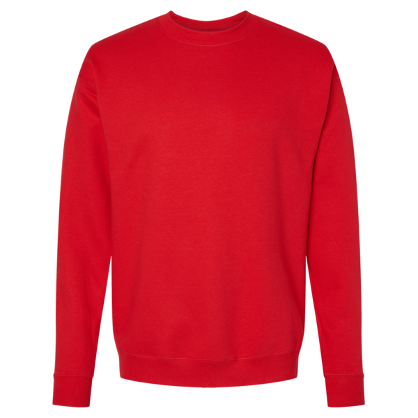 Hanes Unisex Perfect Sweats Crewneck Sweatshirt, Athletic Red, Front view
