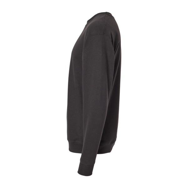 Hanes Unisex Perfect Sweats Crewneck Sweatshirt, Black, Left Sleeve view