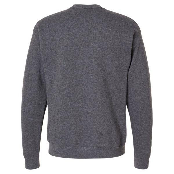 Hanes Unisex Perfect Sweats Crewneck Sweatshirt, Charcoal Heather, Back view