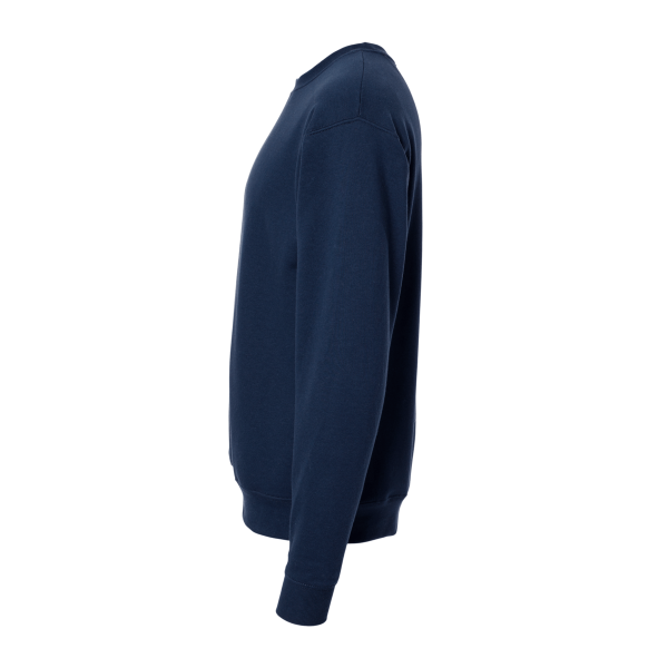 Hanes Unisex Perfect Sweats Crewneck Sweatshirt, Navy, Left Sleeve view