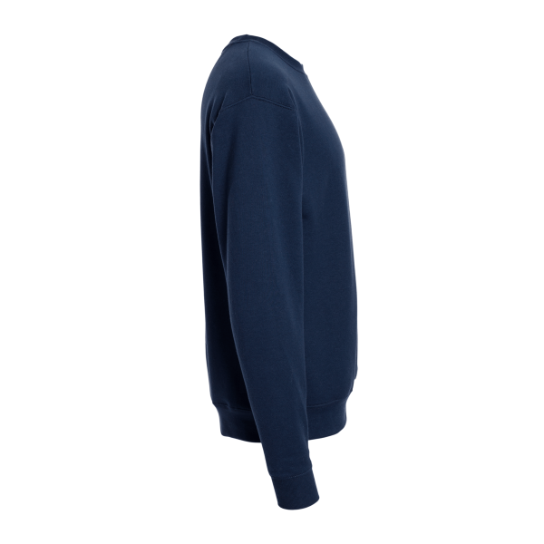 Hanes Unisex Perfect Sweats Crewneck Sweatshirt, Navy, Right Sleeve view