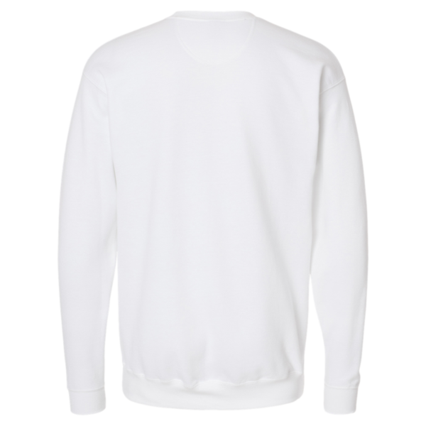 Hanes Unisex Perfect Sweats Crewneck Sweatshirt, White, Back view