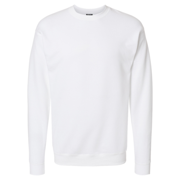 Hanes Unisex Perfect Sweats Crewneck Sweatshirt, White, Front view