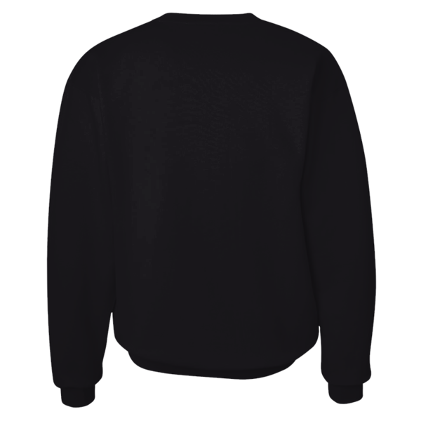Hanes Unisex Ultimate Cotton® Crewneck Sweatshirt, Black, Back view