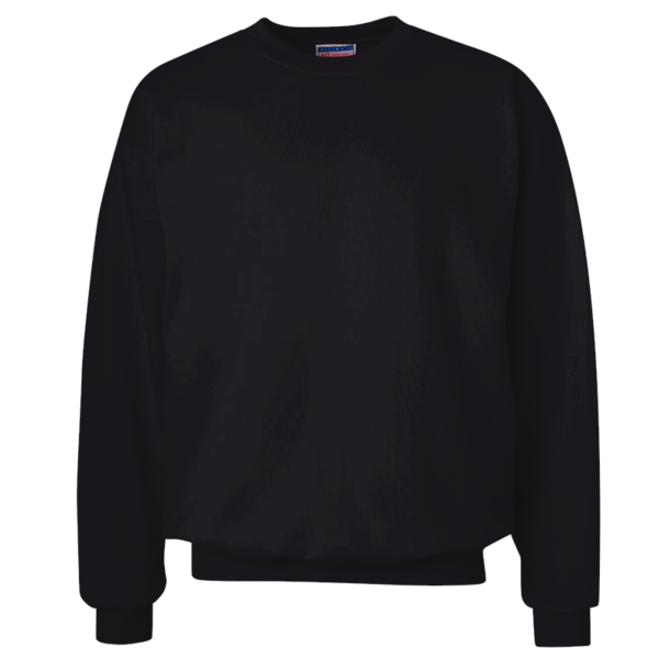 Hanes Unisex Ultimate Cotton® Crewneck Sweatshirt, Black, Front view