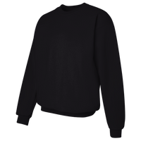 Hanes Unisex Ultimate Cotton® Crewneck Sweatshirt, Black, Left Sleeve view