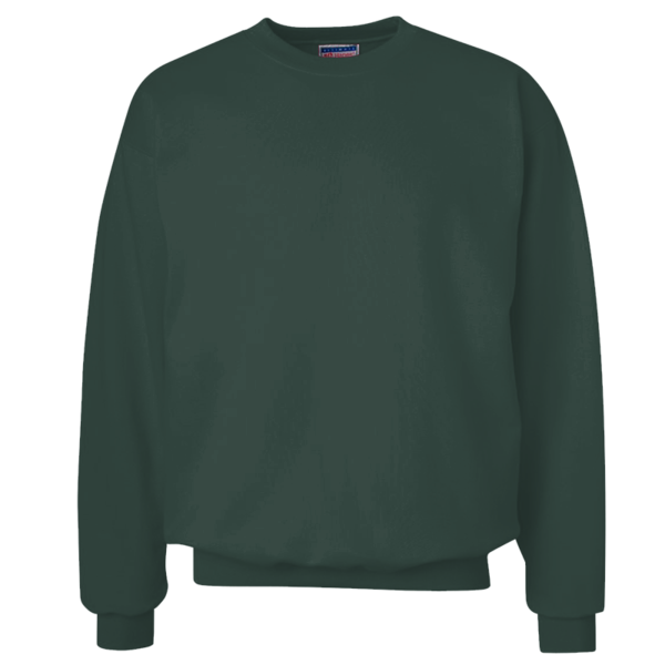 Hanes Unisex Ultimate Cotton® Crewneck Sweatshirt, Deep Forest, Front view