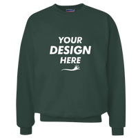 Hanes Unisex Ultimate Cotton® Crewneck Sweatshirt, Deep Forest, Front view, Mockup