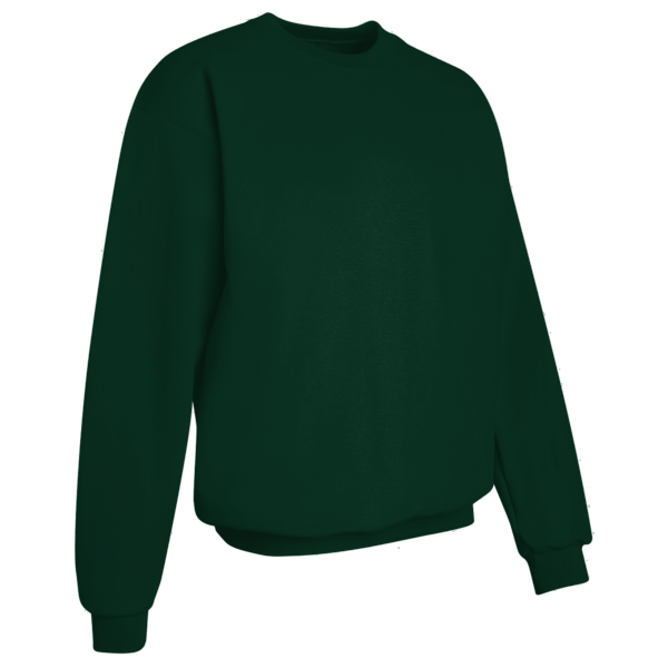 Hanes Unisex Ultimate Cotton® Crewneck Sweatshirt, Deep Forest, Right Sleeve view