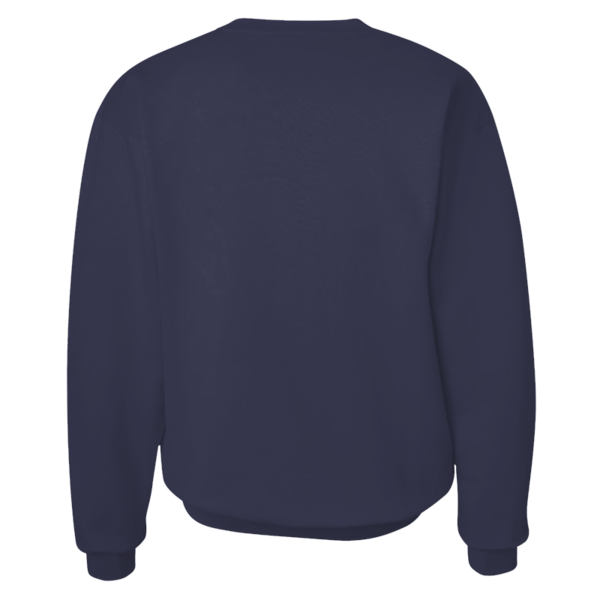 Hanes Unisex Ultimate Cotton® Crewneck Sweatshirt, Navy, Back view