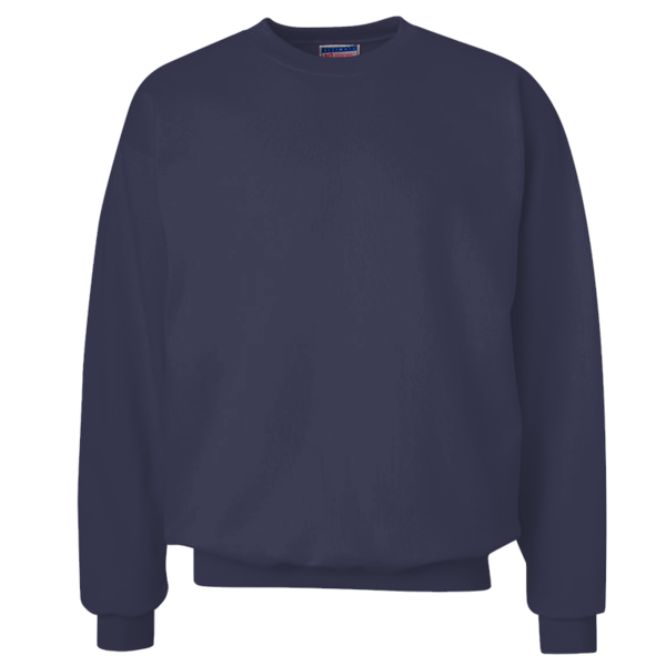 Hanes Unisex Ultimate Cotton® Crewneck Sweatshirt, Navy, Front view